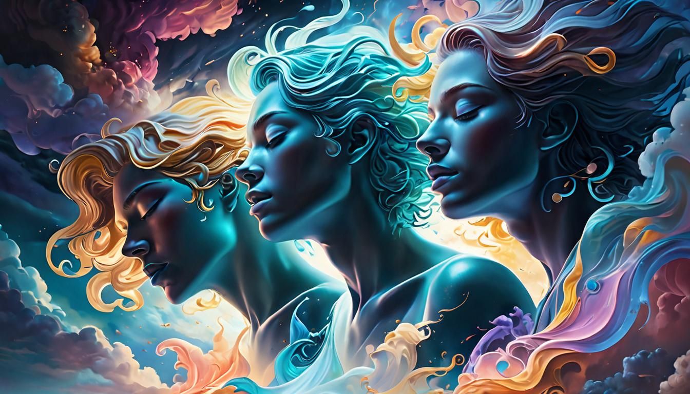 Ethereal Collective Soul: Surrealism in Oil Painting Style