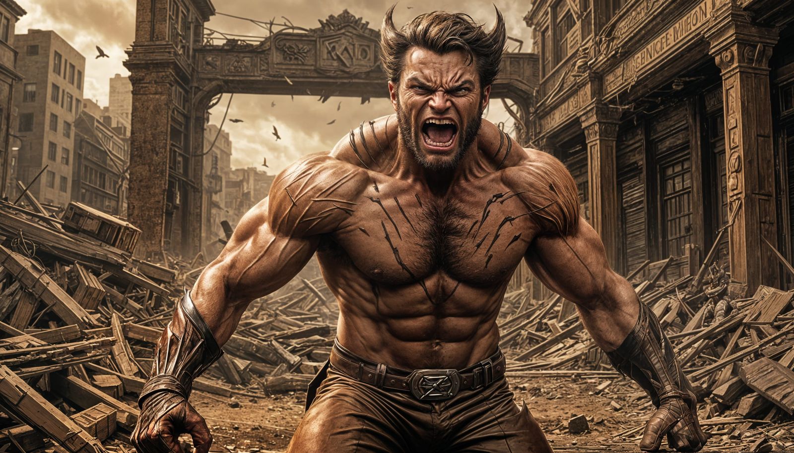 Wolverine in Classic Costume, Comic Book Art