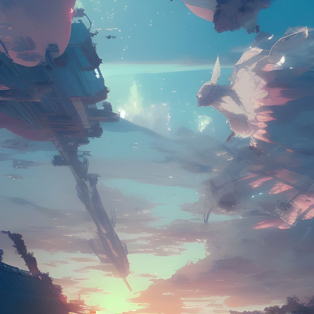 The sky slowly turning orange.