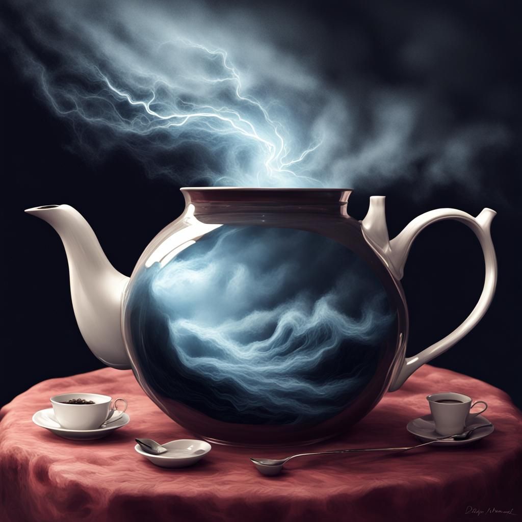 Tempestuous Teapot in Digital Art Style