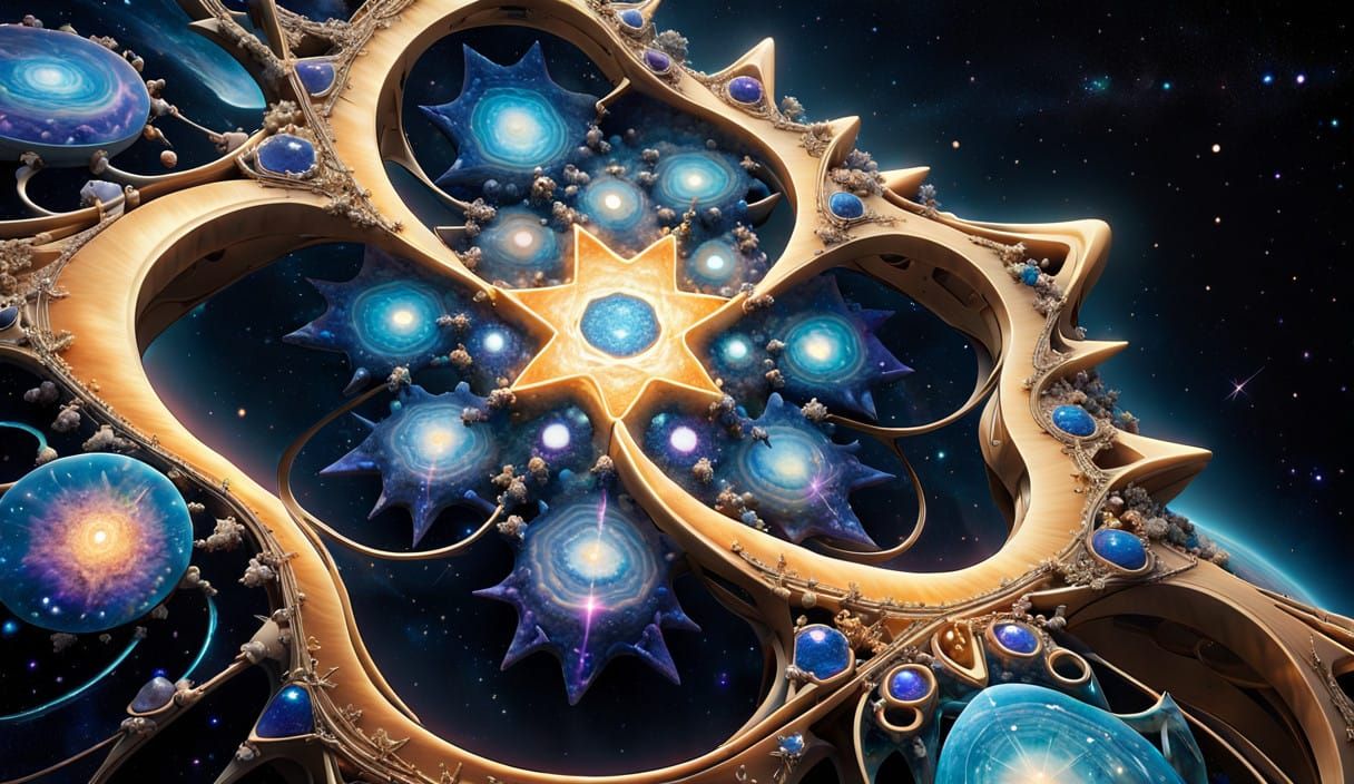 Ethereal Star Clusters in Iridescent Bloom