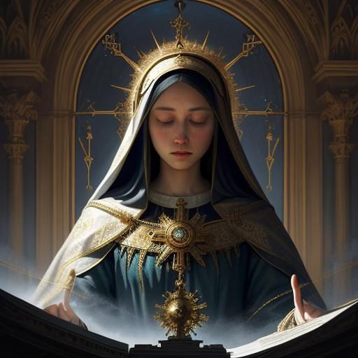 Epic Digital Painting of the Virgin Mary