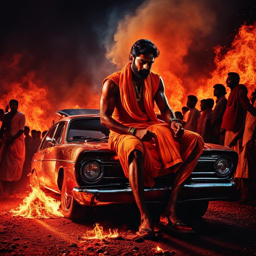 Fiery Night: Lord Rama on the Embers