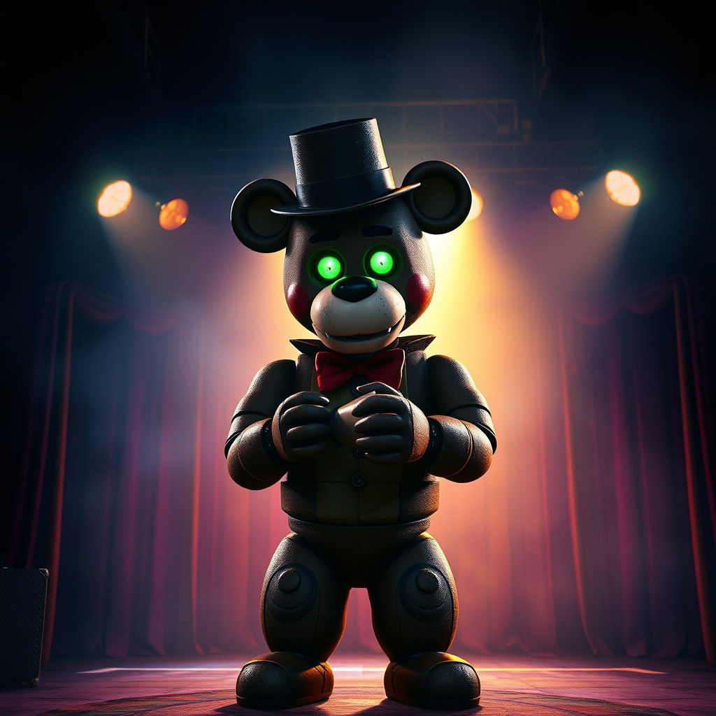 Animatronic Freddy Fazbear on Stage