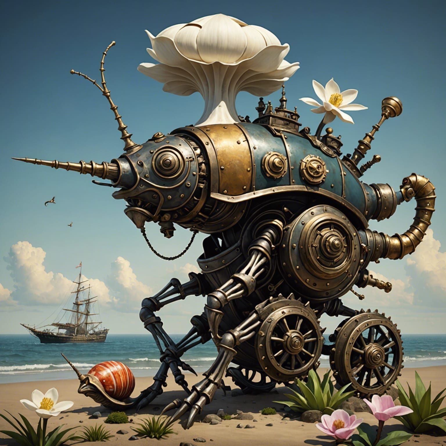 Steampunk Alien Warrior Gun