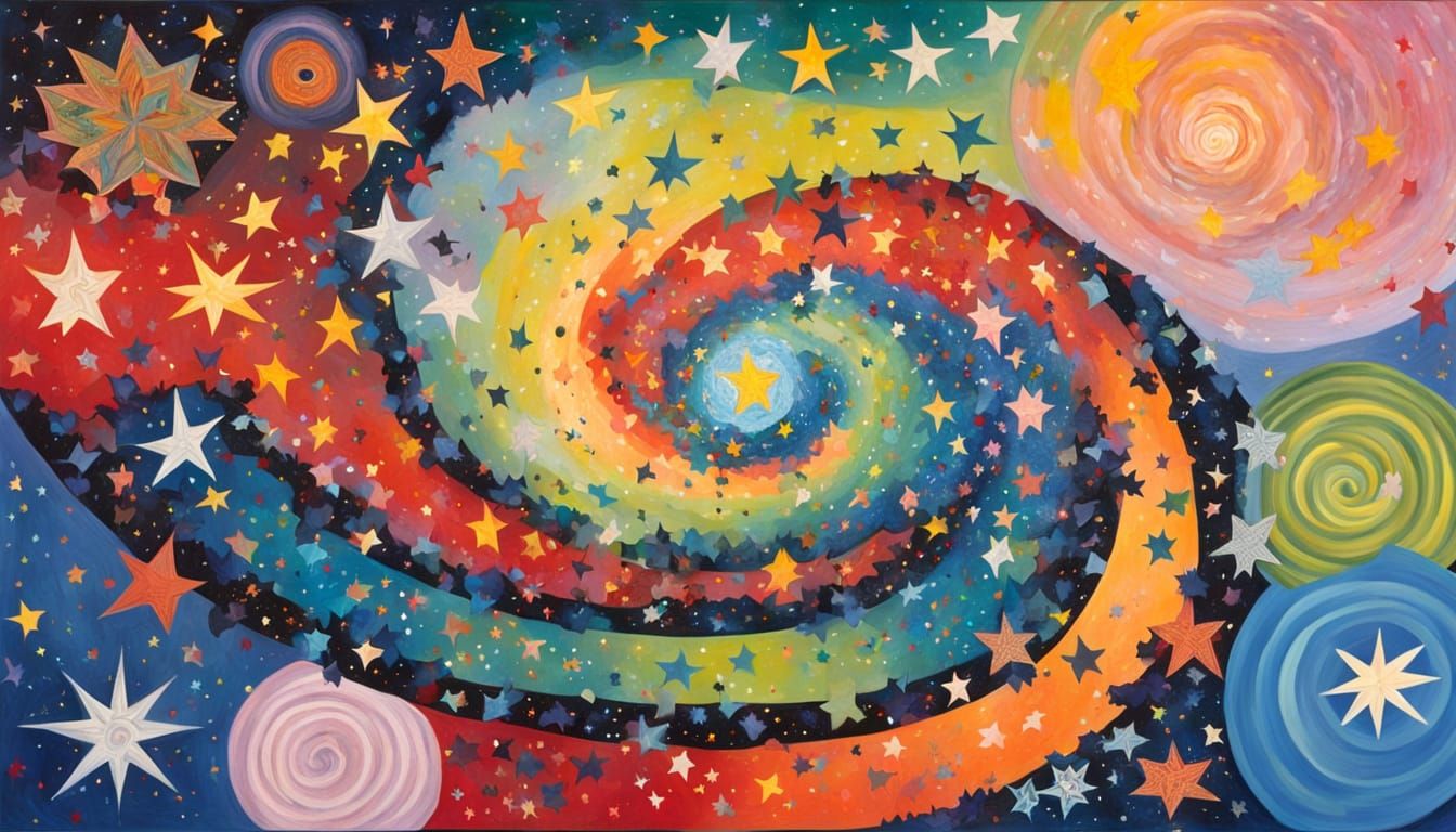 Star Filled Spirals (Millennium Twain's StarEvolvers AstroMagnetoSauri VIII Challenge)