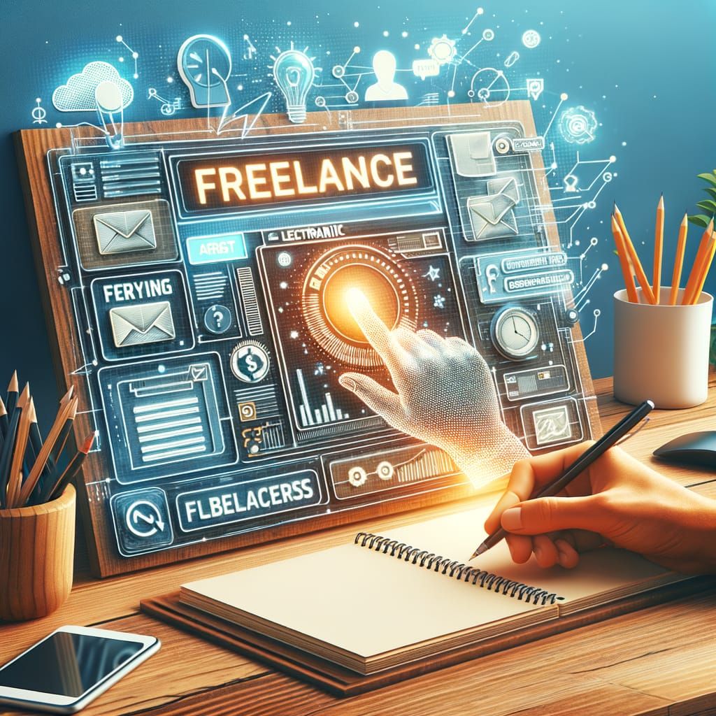 Electronic Freelancer Board With Path to Online Earnings