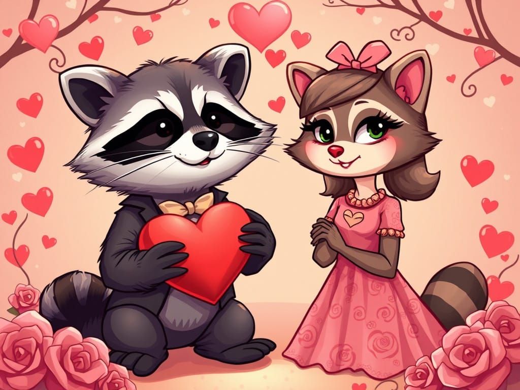 Romantic Whimsy in Vintage Comic Book Style