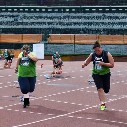 Athletes Overcoming Obstacles in Unified Track Event