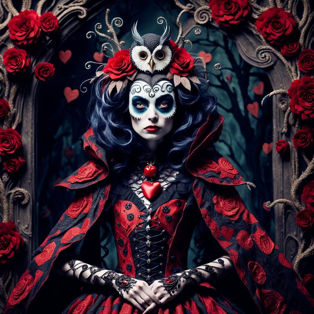 Night Owl Witch in Burtonesque Macabre Fashion