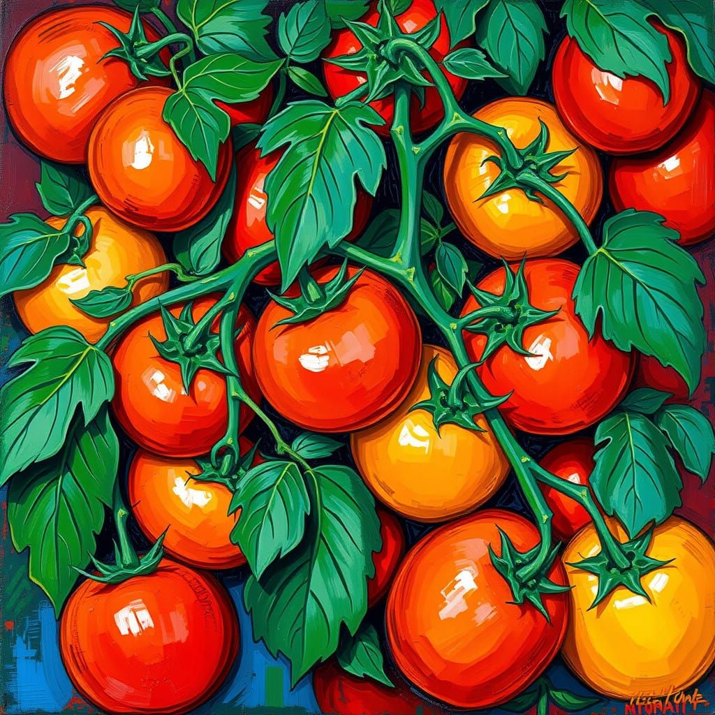 tomatoes on vines