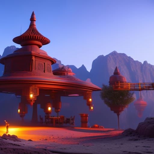 Fantastical Matte Painting in Deep Color