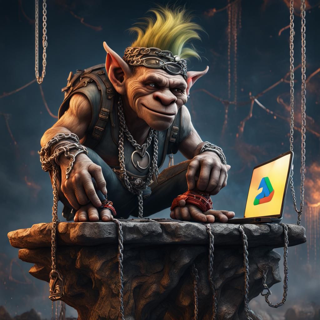 Troll King on Google Throne: Graffiti Art