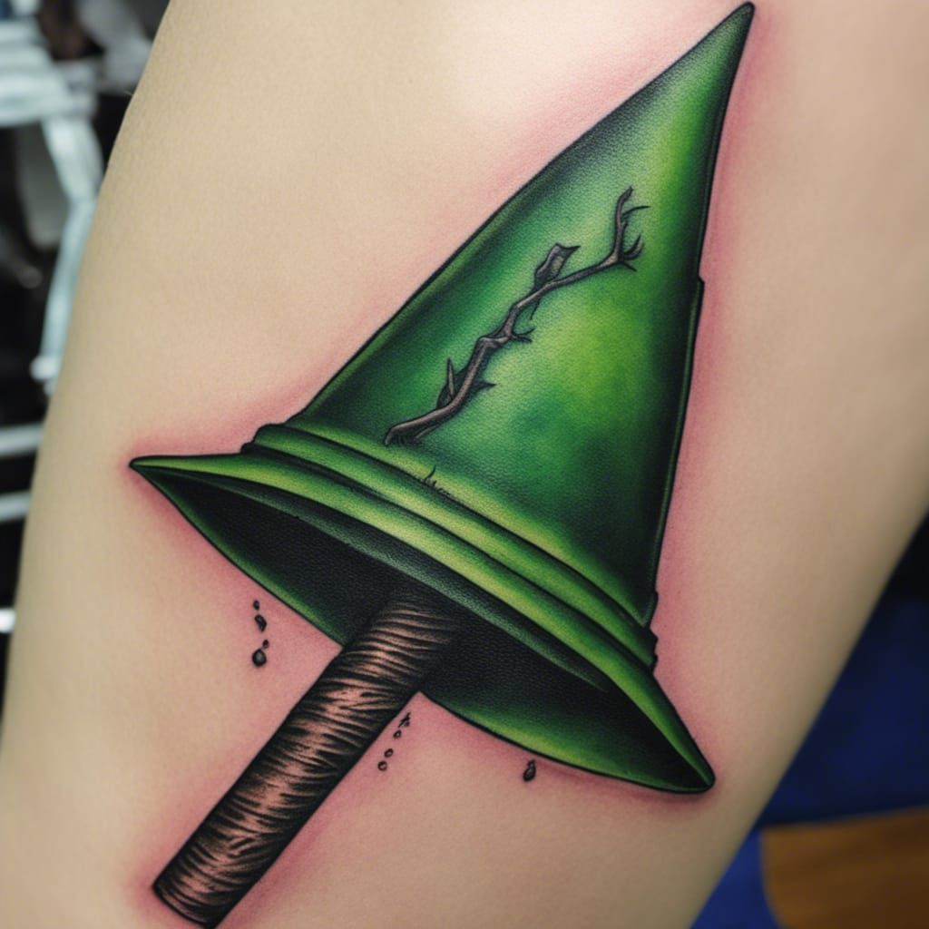 Elphaba's Broom Tattoo Design from Wicked