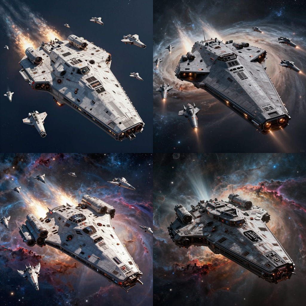 Armored Spaceship Carrier Fighter with Full Weaponry