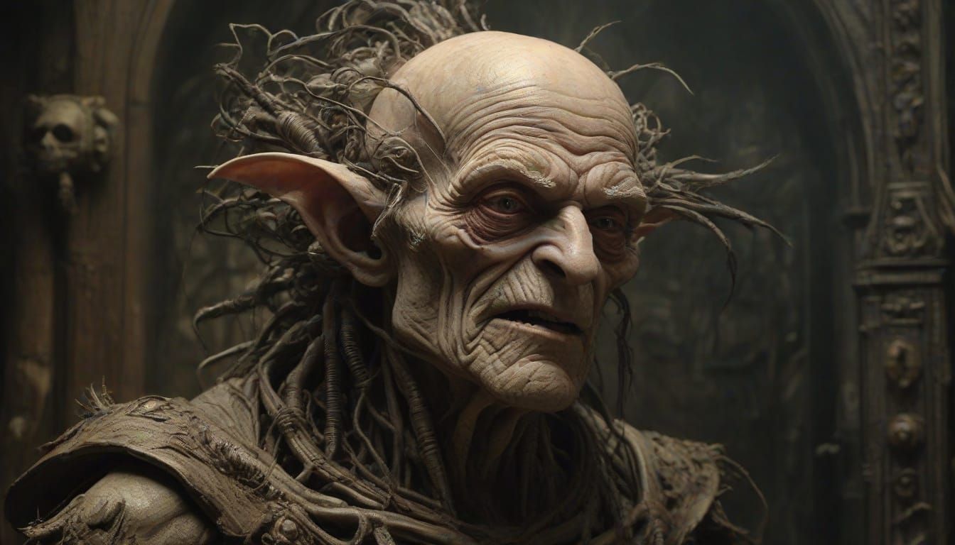 Post Apocalyptic Old Man Monster in a Crepuscular Heaven