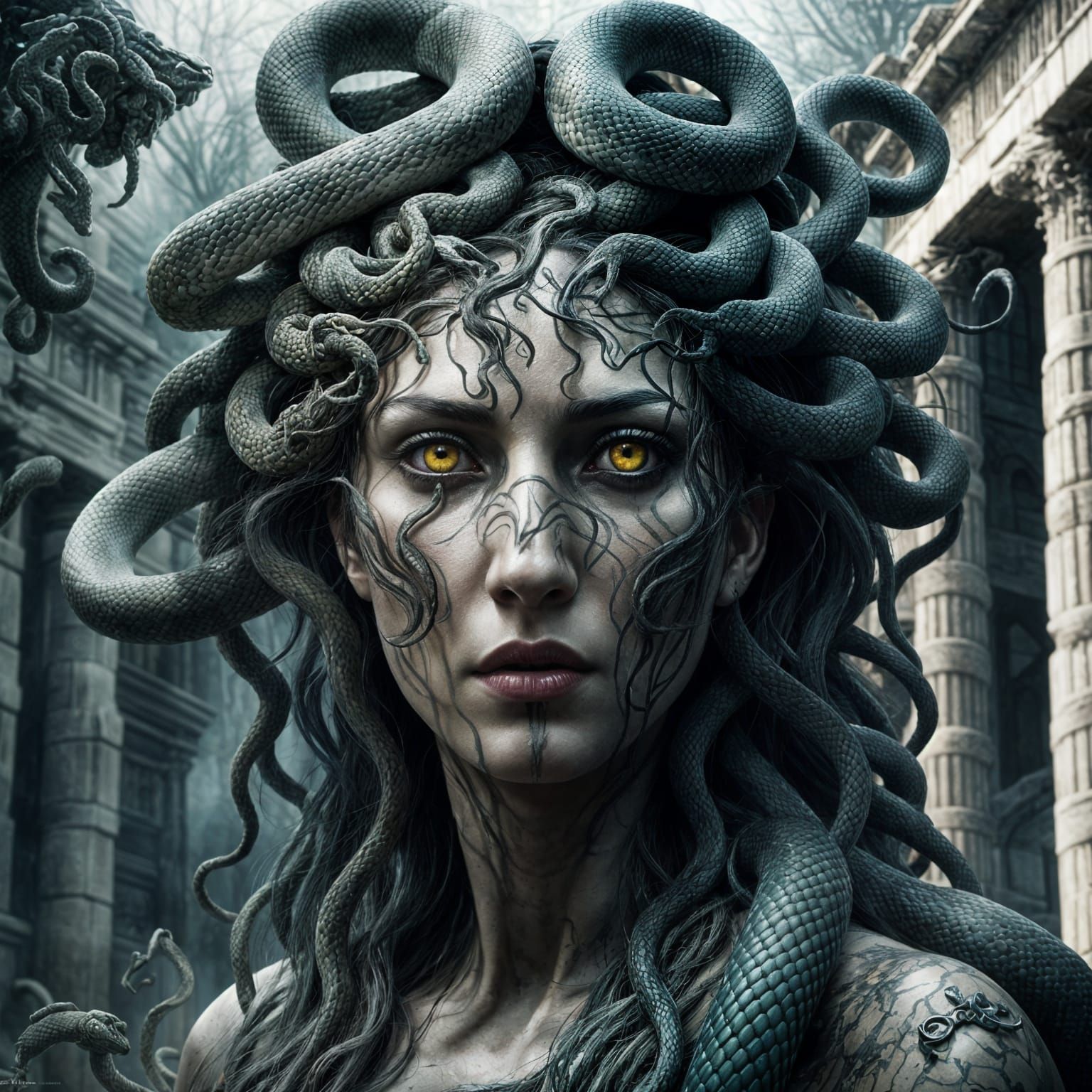 Medusa in Dark Fantasy Concept Art