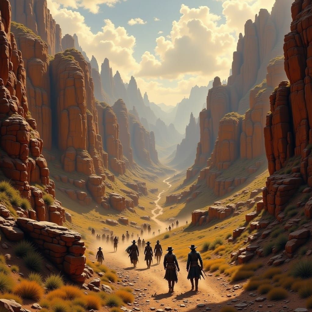 Wild West Canyon Shootout Scene