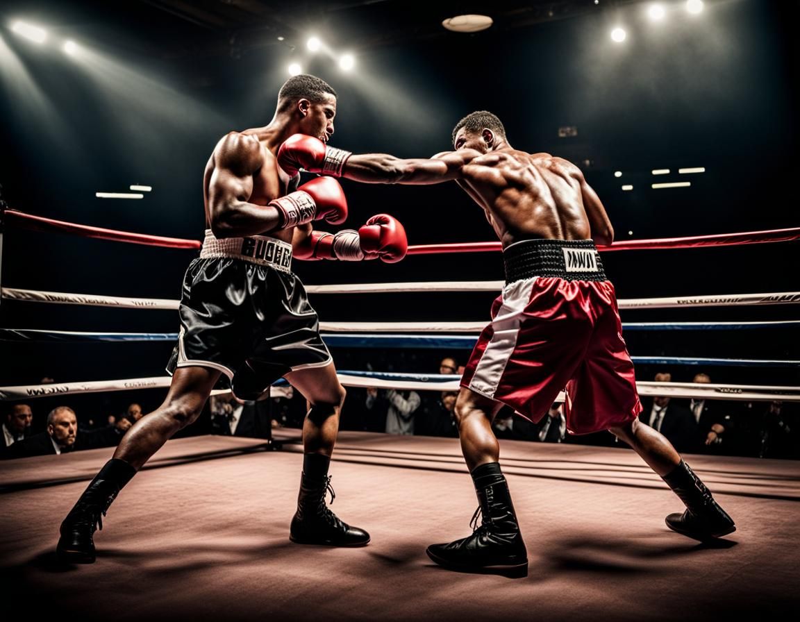 Tense Boxing Scene: Hyperrealistic Fight Restraint