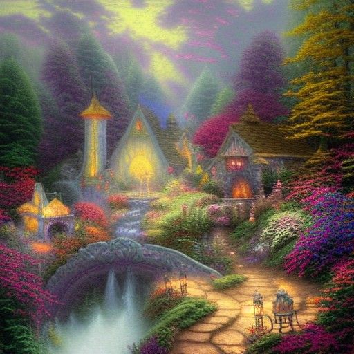 Ethereal Feywild Landscape in Fantasy Style