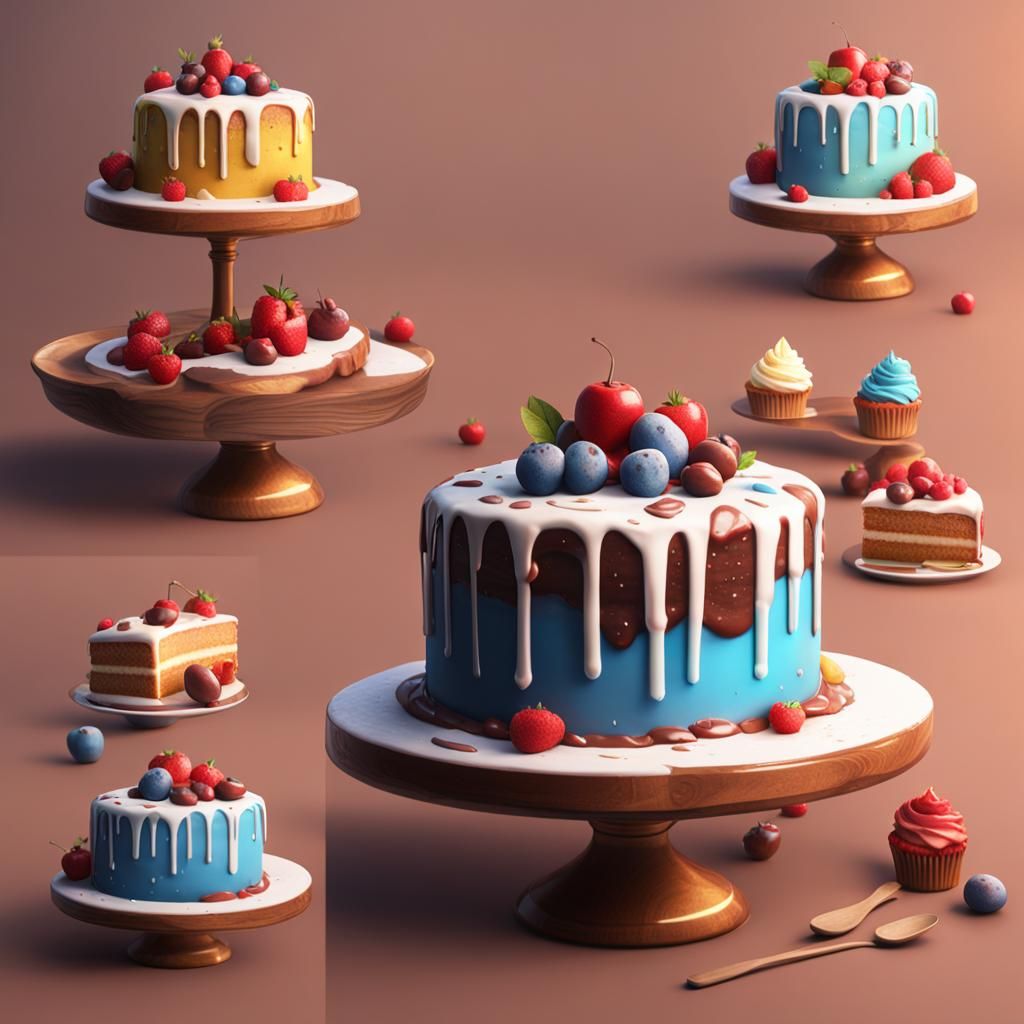 New Cake Recipe in 3D Rendering