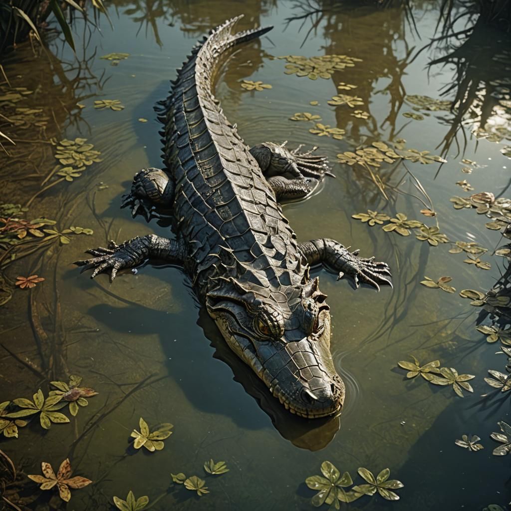Caiman Between Worlds: A Digital Matte Painting