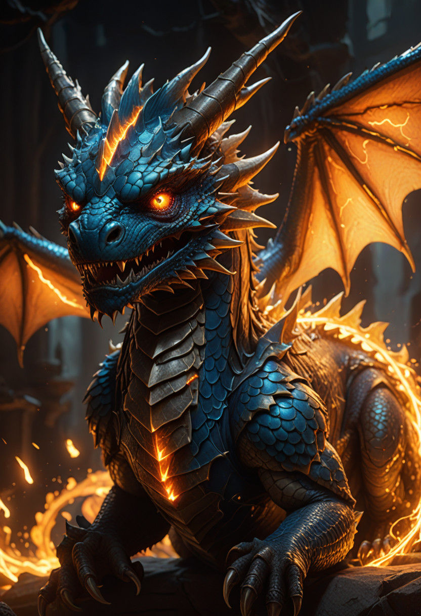 Electric Dragon in a Mystic Realm