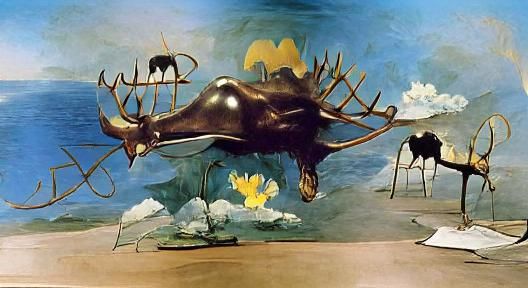Surreal Moose in Salvador Dali Style
