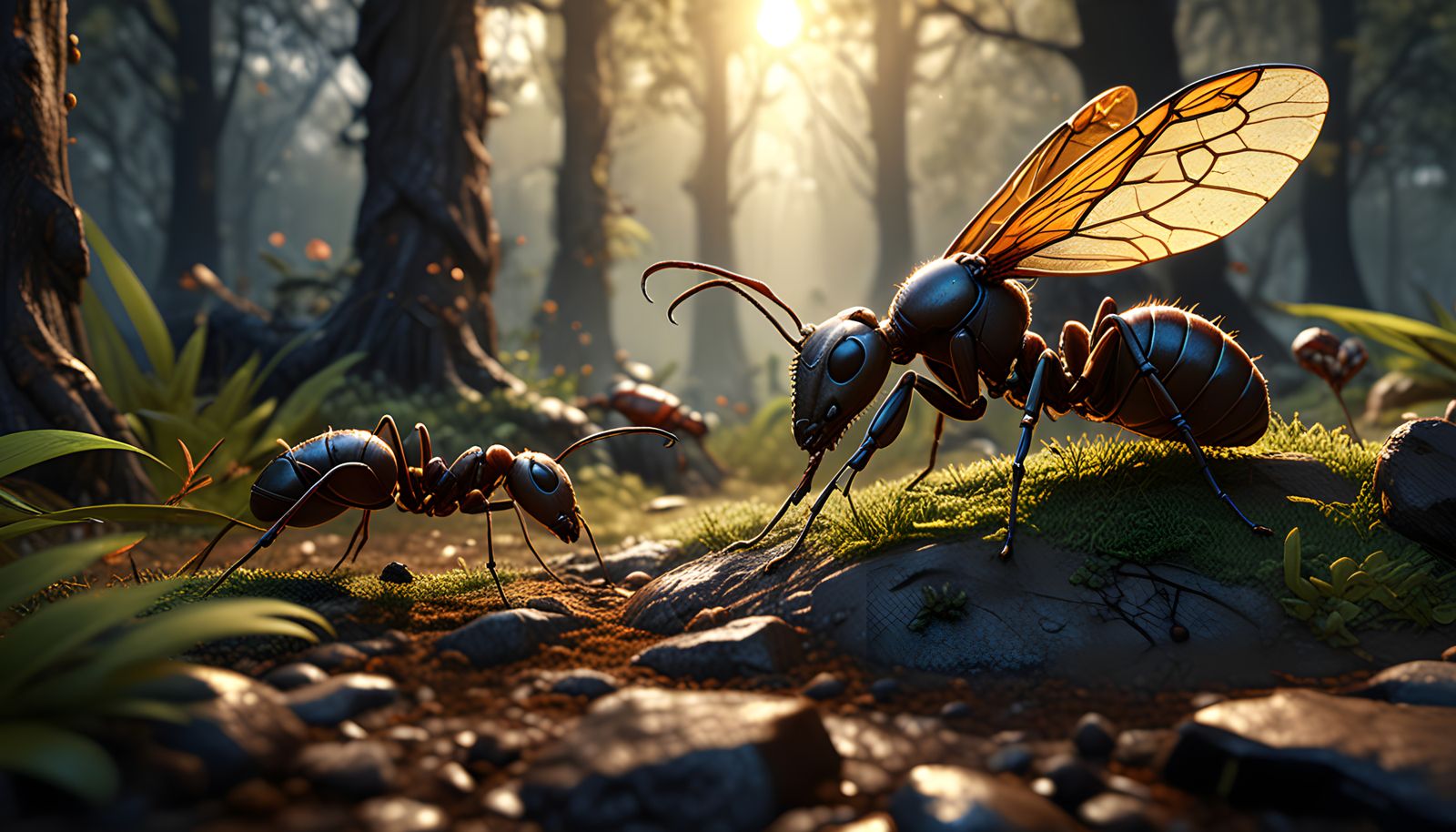 Fantastical Ant Colonies Clash in a Fantastical Forest Floor...