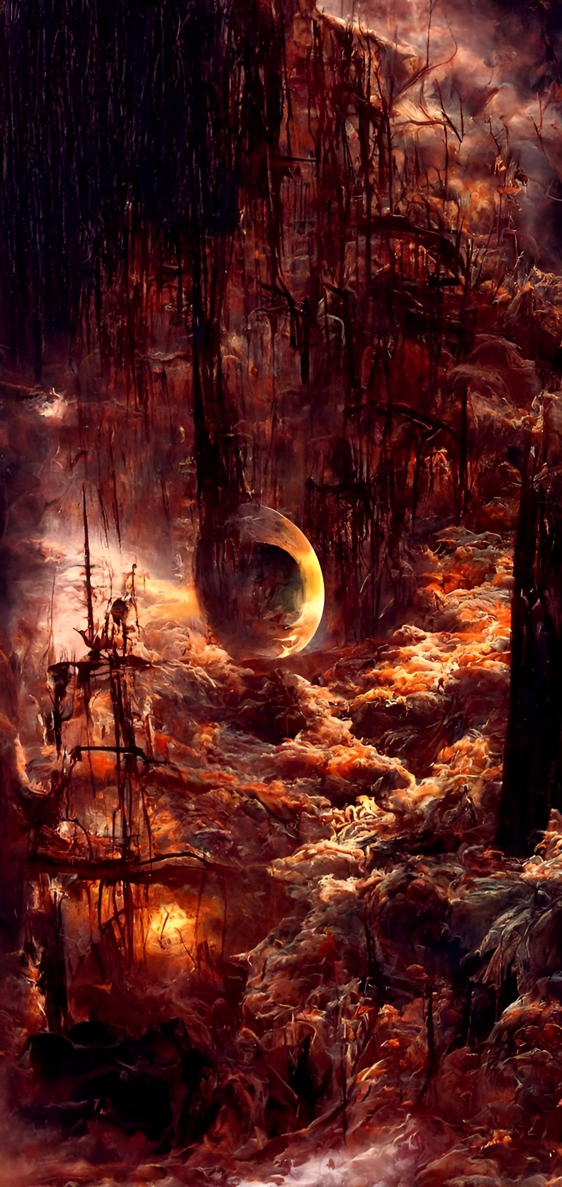 Flying Dutchman in Hellish Alien Dreamscape