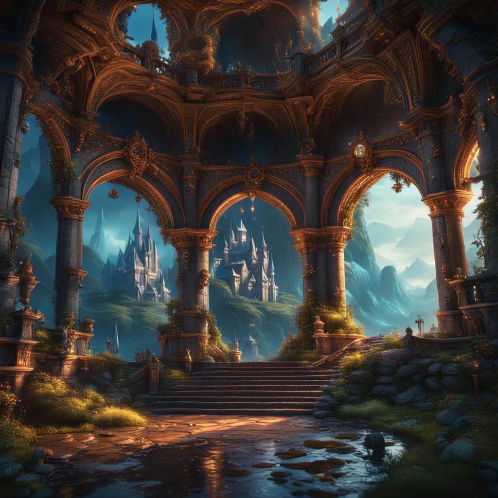 Fantastical Matte Painting in Deep Color