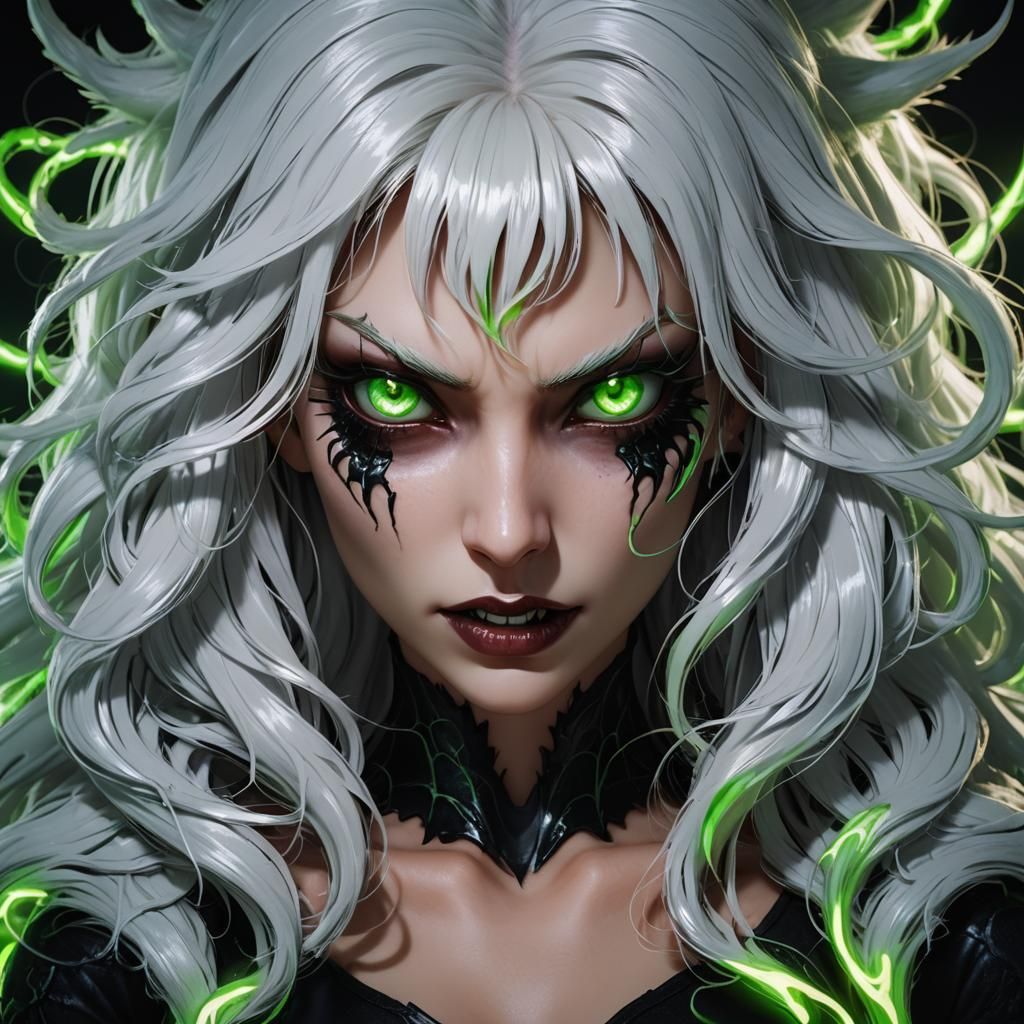 Vampire Girl Possessed by Venom in 3D Anime Art