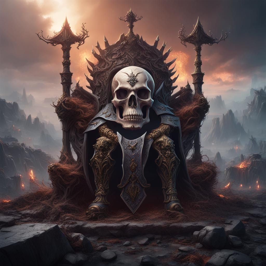 Skull King Battlefield: Detailed Matte Painting