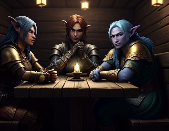 Female Goblins in Tavern: 3D Game Cinematic Art