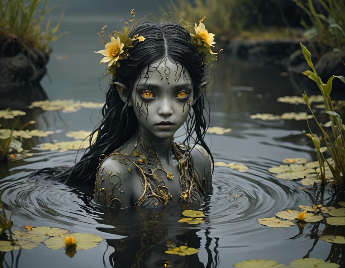 Mystical Sjörå Emerging from Dark Waters