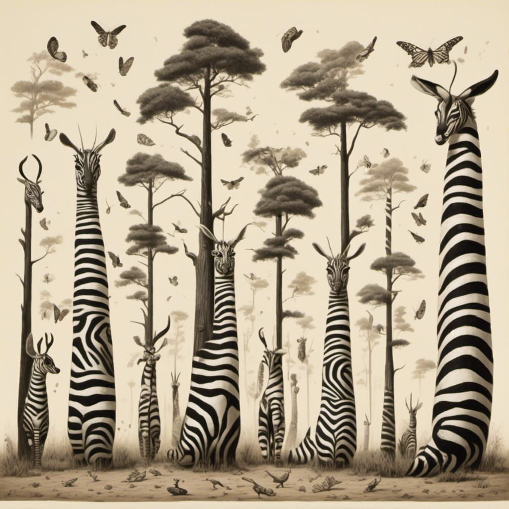 Zebrapunk Totem Poles in Savannah