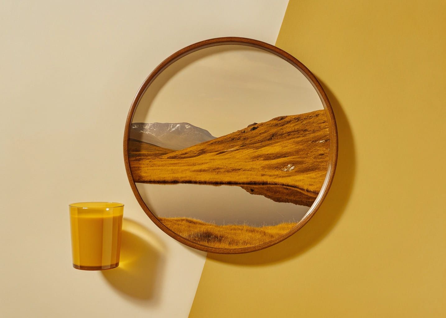 Crystal Clear Turquoise Lake in Snowy Mountain Valley