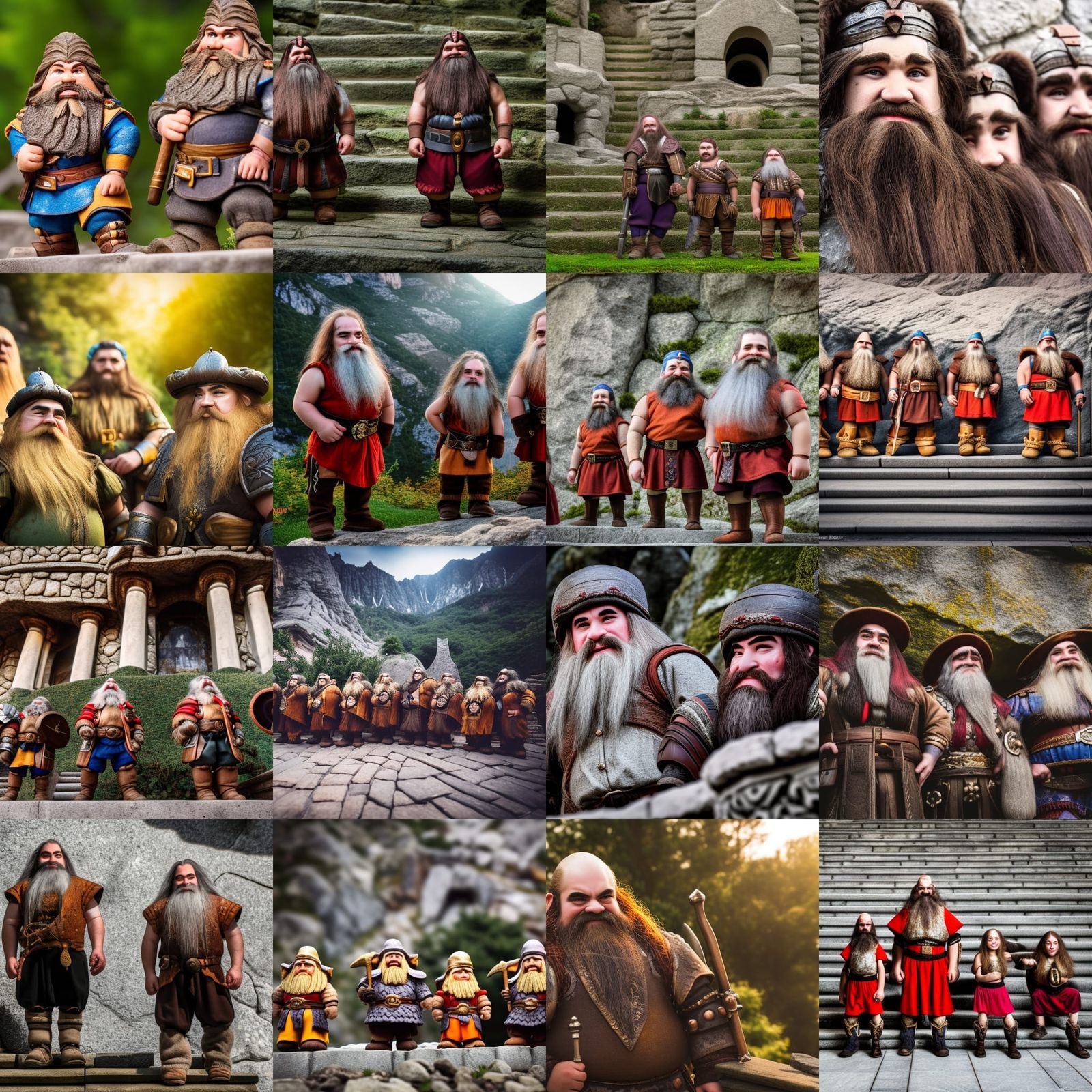 Dwarves Guarding Their Mountain Fortress