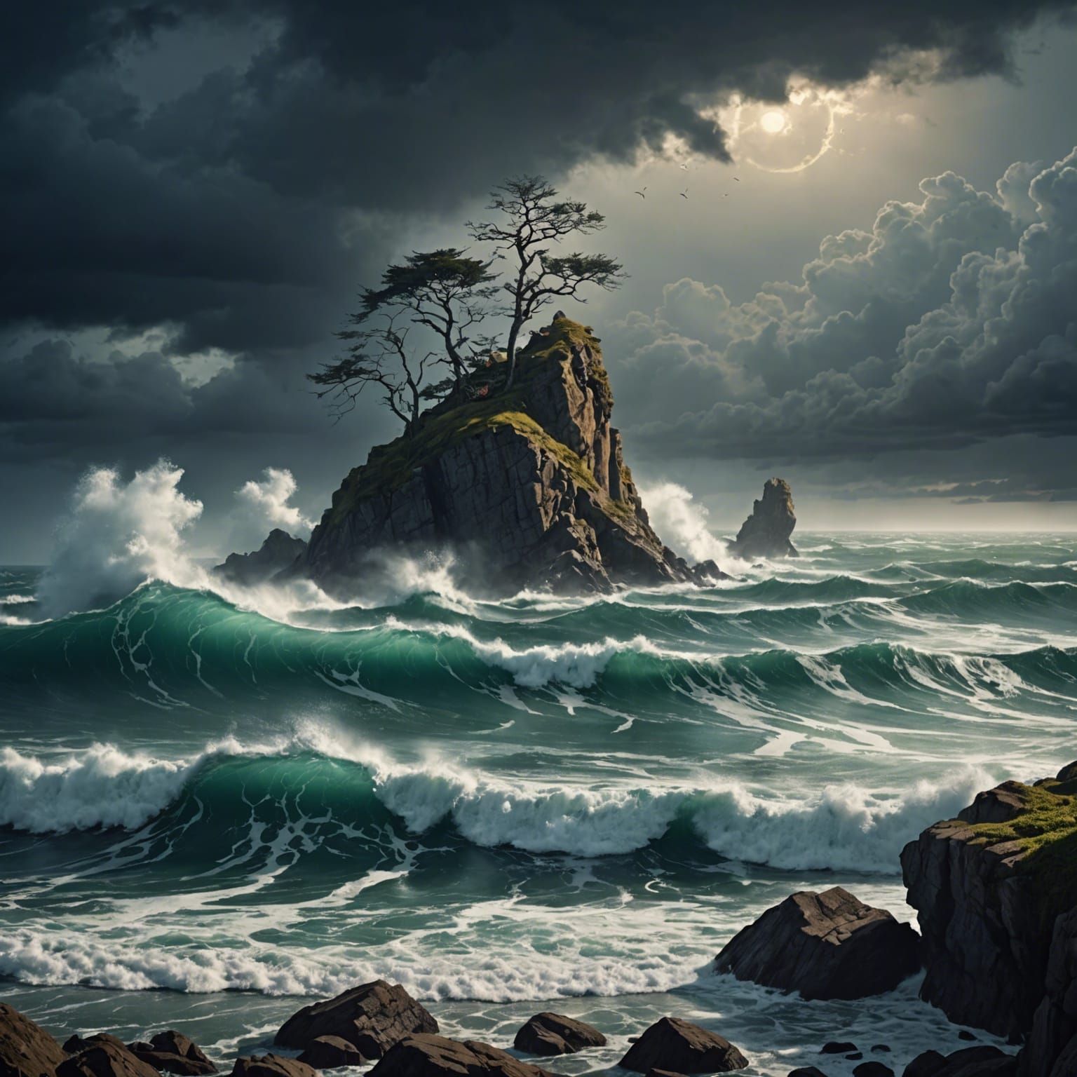 Stormy Shore: Finding Peace Within