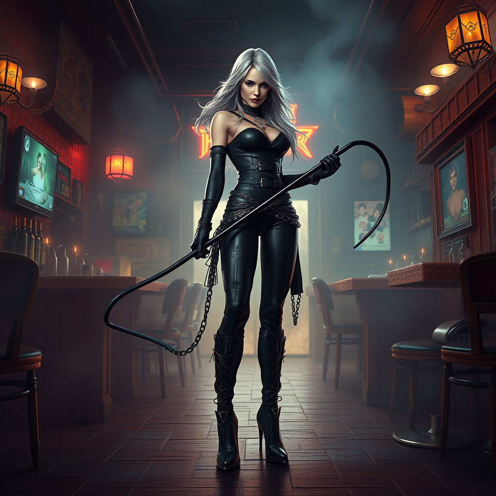 Invisible Woman in Biker Bar: Matte Painting