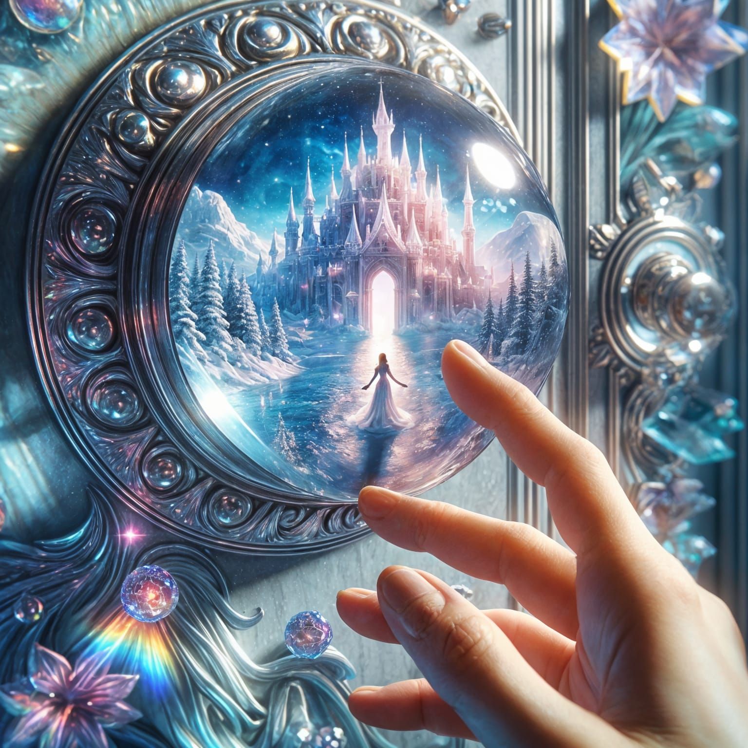 Sparkling Crystal Gateway to Enchanted Dreamscape