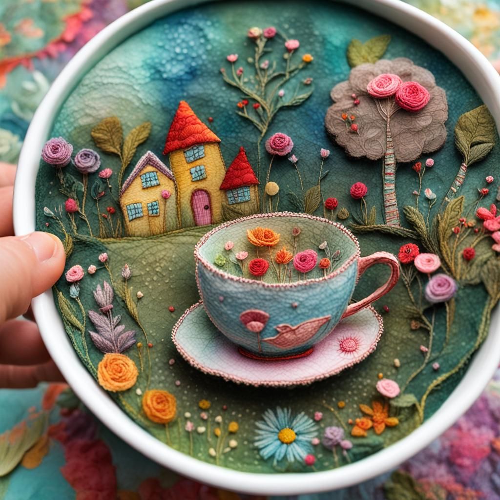 Garden in a Teacup: Surreal Textile Art