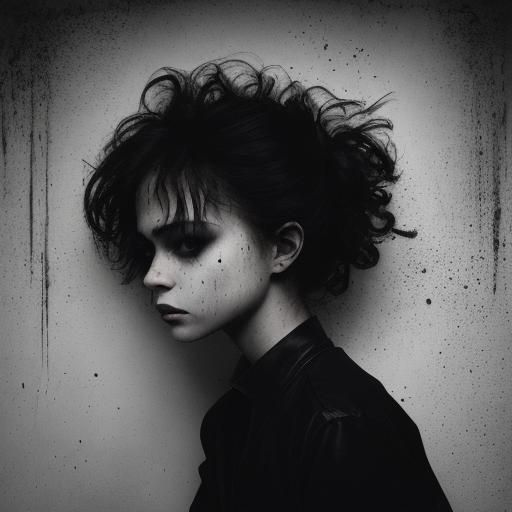 Abstract Black Landscape: Dark and Ominous