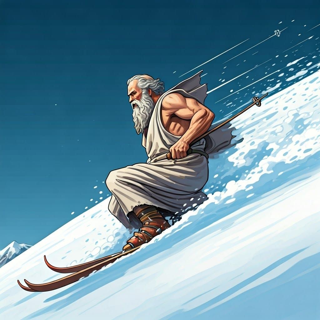 Socrates in Skis