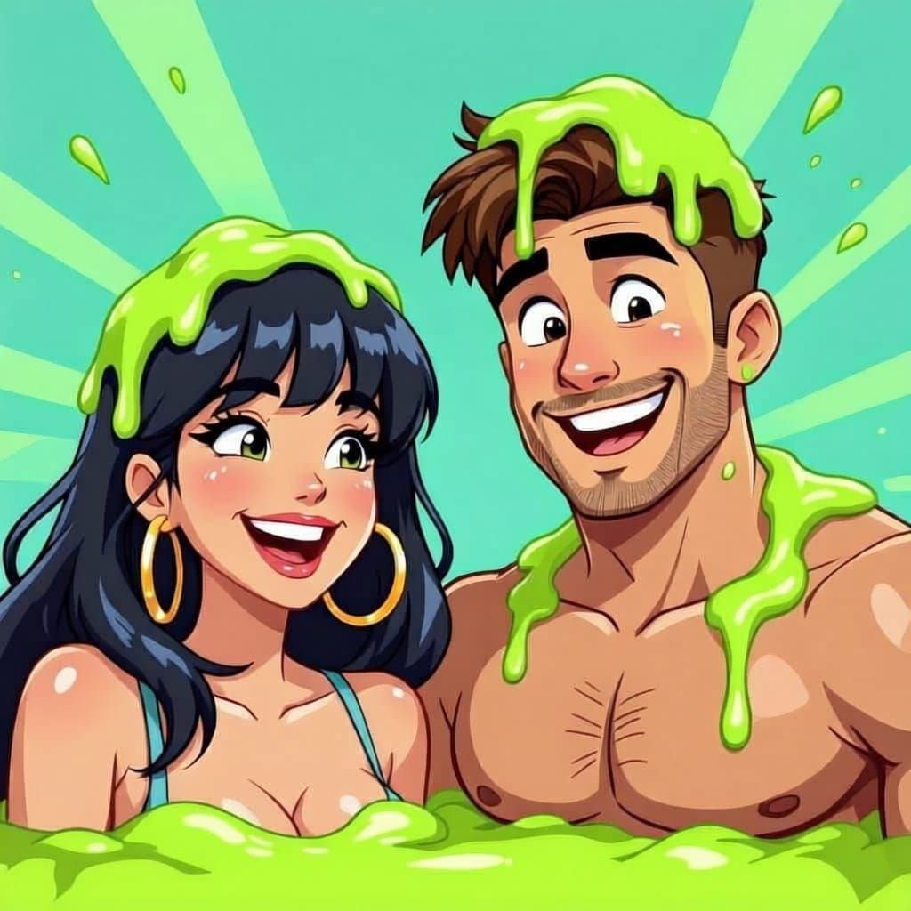 Couple Hilariously Slimed Together