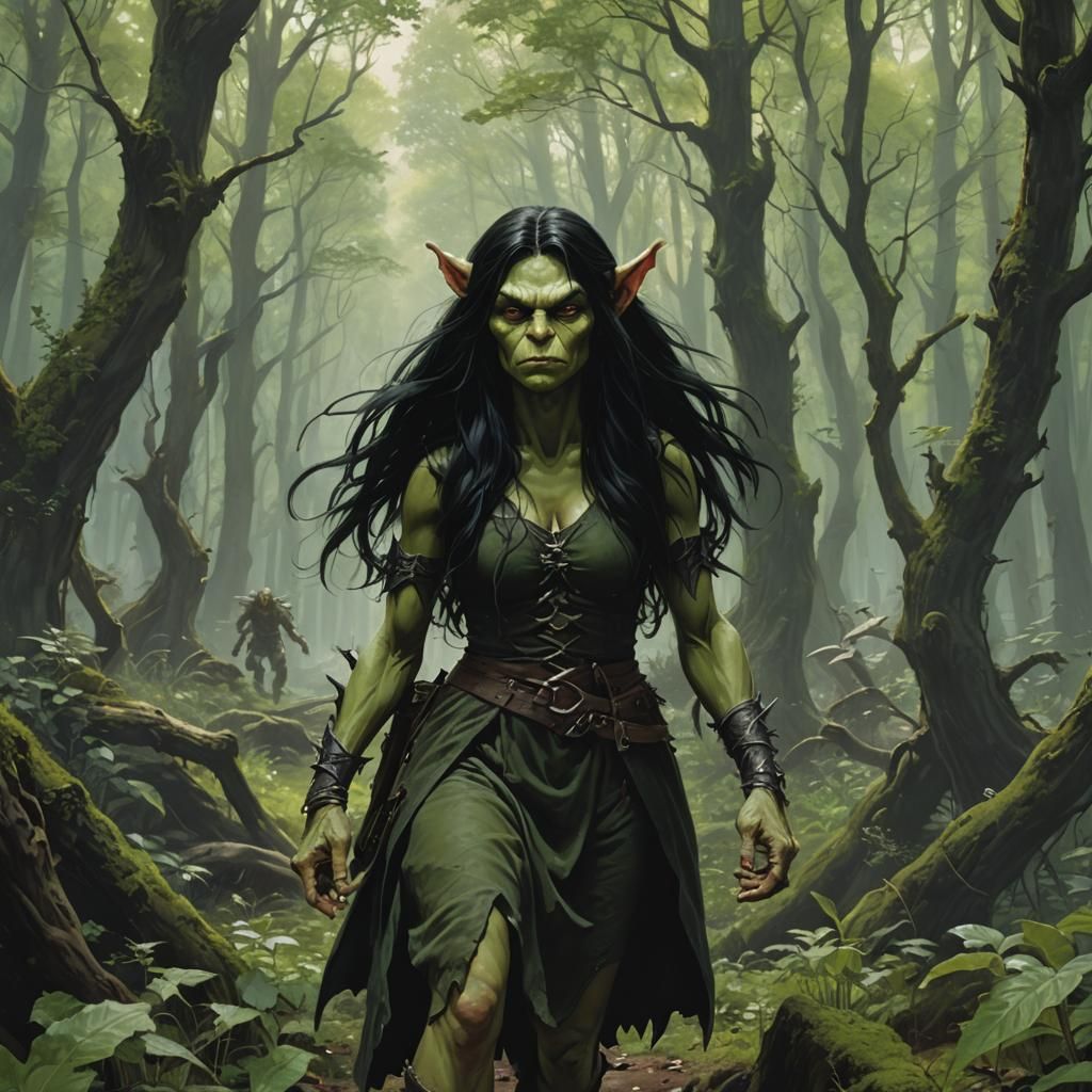 Menacing Goblin in Spring Forest