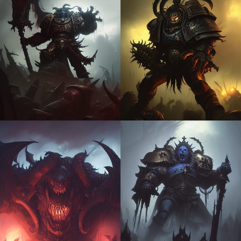 Konrad Curze, The Night Haunter, in Dark Fantasy Style