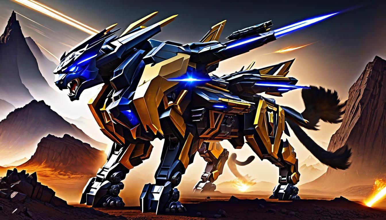 Cybernetic Displacer Beast Prowling Megacity at Night