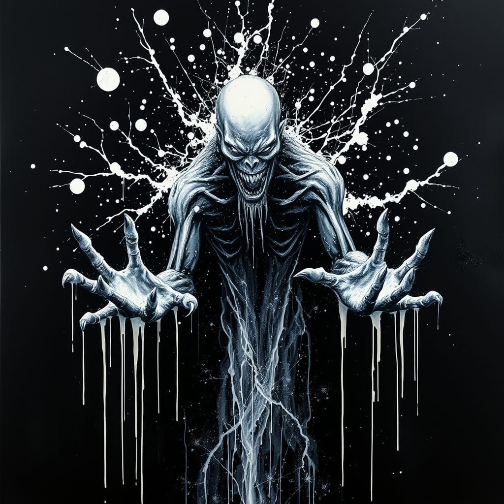 Ethereal Menace Erupts from Darkened Wall