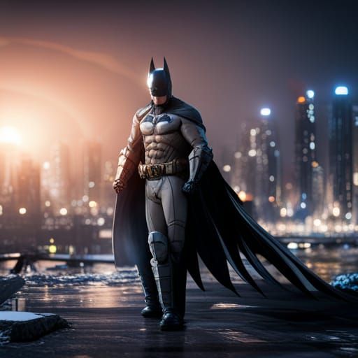 The Future Batman in 3D Game Style